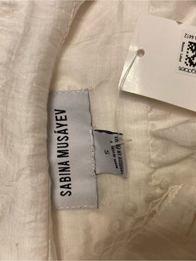 Sabina Musayev Cream Linen Button-Down Shirt